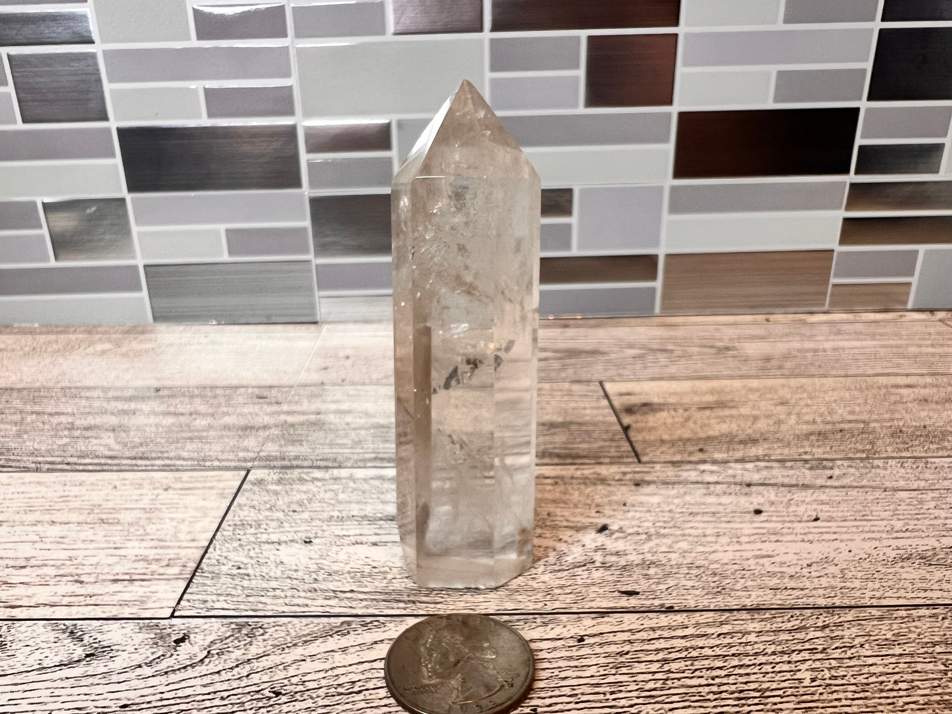Clear Quartz Tower w/ Rainbow inclusions