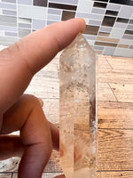 Load image into Gallery viewer, Clear Quartz Tower w/ Rainbow inclusions

