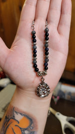 Load image into Gallery viewer, Spider Charm Necklace with Crystal Beads
