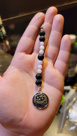 Load image into Gallery viewer, Zodiac Crystal Keychain - Lava Beads
