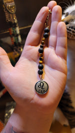 Load image into Gallery viewer, Zodiac Crystal Keychain - Lava Beads
