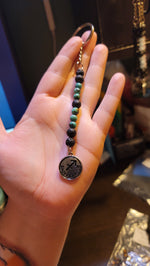 Load image into Gallery viewer, Zodiac Crystal Keychain - Lava Beads

